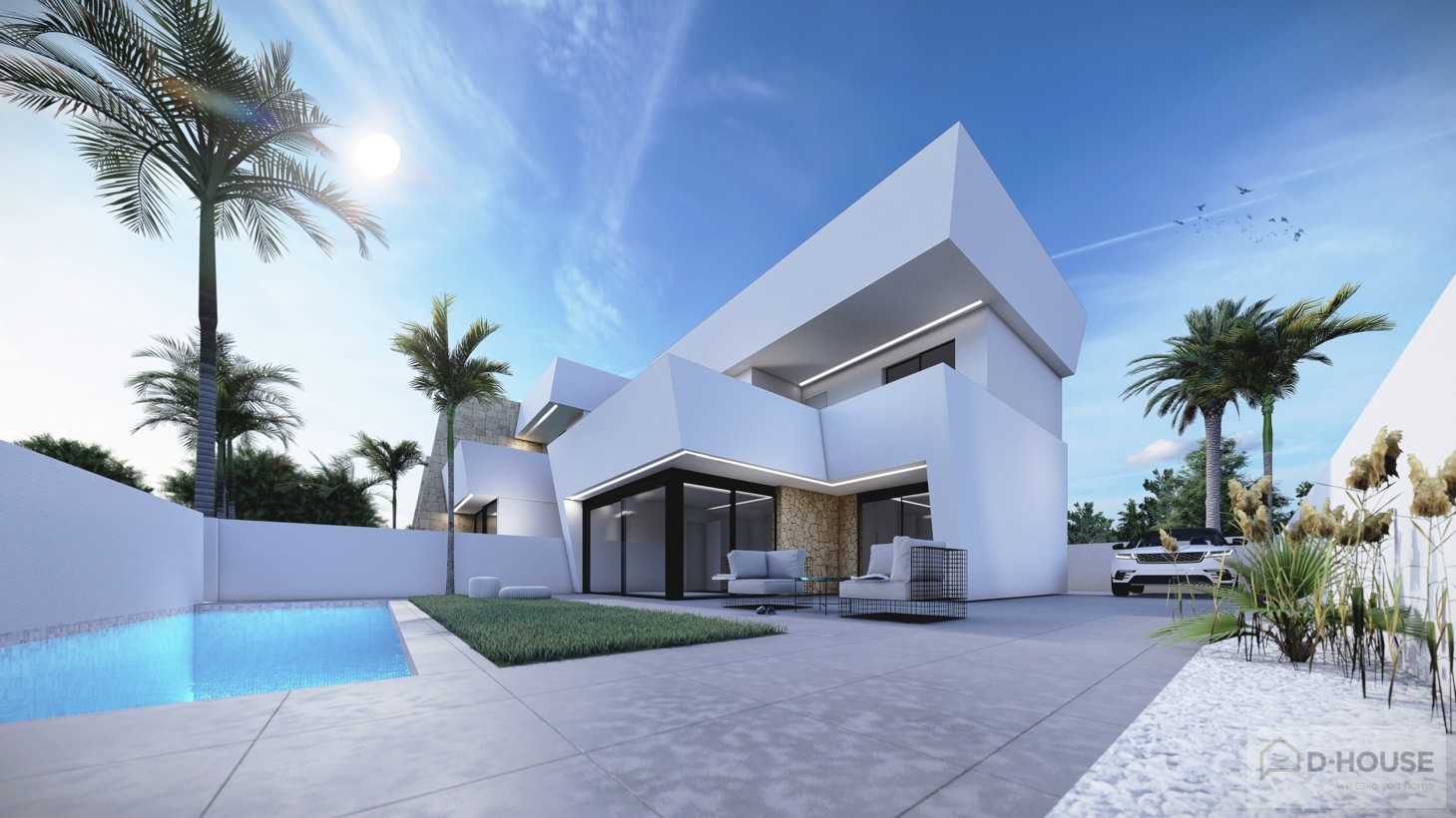 Moderne nieuwbouwvilla's met privé zwembad te San Javier.